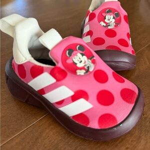 adidas Kids Minnie Mouse Pink and Red Polka Dot Sneakers